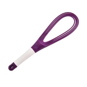 1pc Storeable And Foldable Household Multifunctional Manual Rotary Egg Beater (Color: Purple)