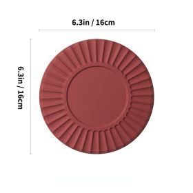 Eco Friendly Silicone Heat Insulation Pad Table Mat (Color: Red, size: 16*16cm 100g)