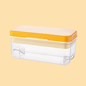 Ice Cube Tray Mold With Lid 32-cell Ice Cubes Mold (Color: Yellow)