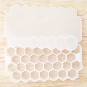 1pc Ice Tray Mold Honeycomb Silicone Ice Tray Hexagonal Ice Tray 37 Honeycomb Ice Trays (Color: White)