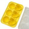 Ice Cube Tray; Rose Flower And Heart Shaped Ice Cube Mold; Food Grade Silicone Ice Ball Maker