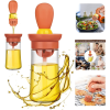 1pc Kitchen Oil Dispenser Bottle With Brush 2 In 1 Olive Oil Dispenser Bottle With Silicone Basting Brush And Dropper Glass Oil Bottle Convenient Cook