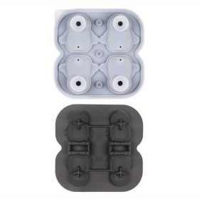 1pc Penguin Model Ice Maker Mold Whiskey Frozen Penguin Ice Cubes Spherical Ice Grid Ice Mold Food Grade Ice Storage Box (Color: 4 Even Penguin Ice Trays - Black)