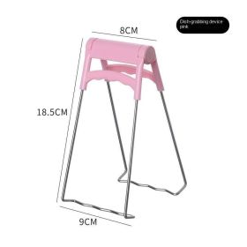 Stainless Steel Gripper Clip Bowl Plate Pot Pan Dish Clip Tray-lifter Pot Holder (Color: Pink - Tray)