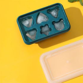 1pc Silicone Ice Cube Tray; 3 Cavities Silicone Popsicle Mold; Ice Maker Mold; Pink/Blue/Green (Color: Dark Blue One)