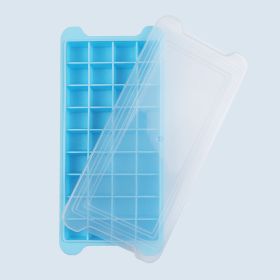 Ice Tray Quick Freezer Frozen Ice Cube Mold Ice Box Silica Gel Net Red Frozen Ice With Cover Household Big Artifact Refrigerator Homemade (Items: Blue Square 36 Grid With Cover)