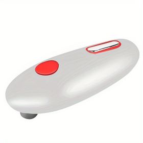 c1pc Electric Can Opener; Automatic Safety Can Opener With One Contact; Restaurant Battery Operated Handheld Can Openers (Color: Gray)