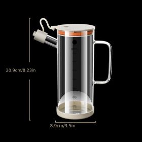 1pc Oil Bottle; Glass Oil Dispenser With Handle; Glass Storage Bottle; Kitchen Accessories (Capacity: 25.4OZ)