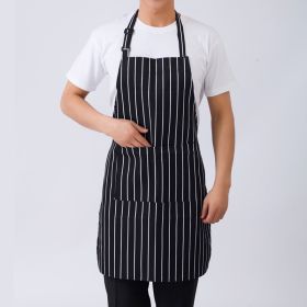 1pc Adjustable Half-length Adult Apron Striped Restaurant Chef Apron Outdoor Camping BBQ Picnic Kitchen Cook Apron With 2 Pockets; Kitchen Accessories (Color: C, size: PJL-536)