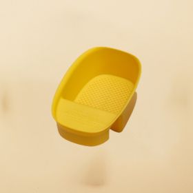 2pcs Kitchen Saddle Type Drain Sink Kitchen Waste Drain Hanging Basket (Color: Yellow)