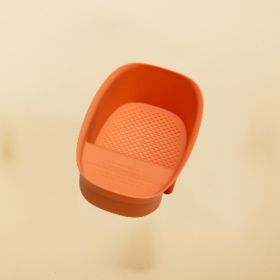 2pcs Kitchen Saddle Type Drain Sink Kitchen Waste Drain Hanging Basket (Color: Orange)