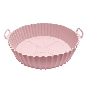 Reusable Air Fryer Liners; Silicone Air Fryer Basket Air Fryer Accessories (Color: 1PCS Pink)