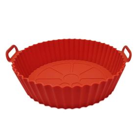 Reusable Air Fryer Liners; Silicone Air Fryer Basket Air Fryer Accessories (Color: 1PCS Crimson)