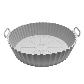 Reusable Air Fryer Liners; Silicone Air Fryer Basket Air Fryer Accessories (Color: 1PCS Gray)