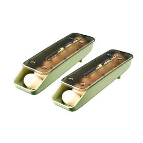 2Pcs/Set Automatic Eggs Storage Box Refrigerator Egg Dispenser (Type: Style A, Color: As pic show)
