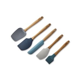 Thyme & Table 5-Piece Silicone Kitchen Utensil Set with Beechwood Handles (Material: Silicone)