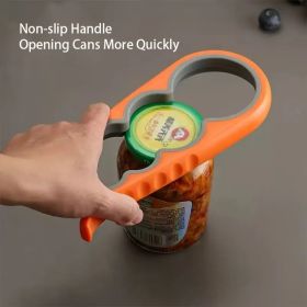 1pc Jar Opener Bottle Opener, Can Opener For Weak Hands (Color: Orange)