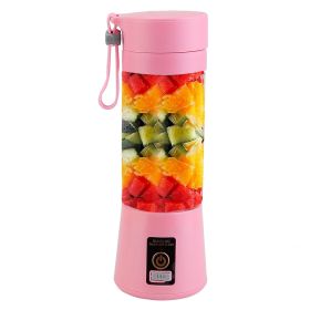 USB Portable Juicer Blender Rechargeable (Color: Pink)