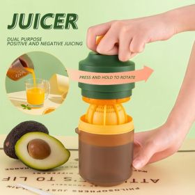 Mini Portable Manual Juicer Citrus Juicer Manual Lemon Squeezer Lime Orange Juicer Homemade DIY Fruit Orange Separating Juicer Fruit Separator Not Spl (Color: Green)