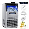 Commercial Ice Maker Machine, 80-110LBS/24H Under Counter Ice Maker, Stainless Steel Freestanding Ice Machine,Self-Cleaning, 2 Water Inlet Modes