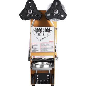 VEVOR Fully Automatic Cup Sealing Machine, 500-650 Cups/H, Cup Sealer Machine for 180 mm Tall & 90/95 mm Cup (default: default)