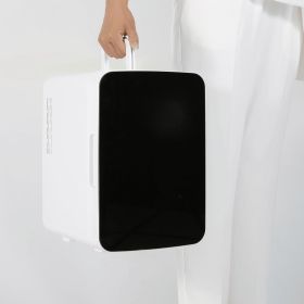 Mini Fridge For Bedroom, 10 Liter 12 Can Portable Fridges, Luxury Small Beverage Refrigerator For Skincare Food Breast Milk Chill (Color: Black)