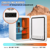 Mini Fridge For Bedroom, 10 Liter 12 Can Portable Fridges, Luxury Small Beverage Refrigerator For Skincare Food Breast Milk Chill