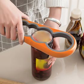 1pc Jar Opener Bottle Opener, Can Opener For Weak Hands (Color: Orange)