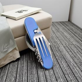 "The Last Utensil You'll Need – 6 Functions in Pocket-Sized Design" (Color: Blue)