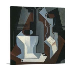 Carafe Pot Coffee and Glass 1919 (Type: Standard Framed Canvas Print, size: 36" x 36" / 90cm x 90cm (approx))