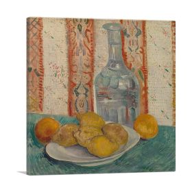 Carafe and Dish with Citrus Fruit in Paris 1887 (Type: Standard Framed Canvas Print, size: 16" x 16" / 42cm x 42cm (approx))