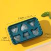 1pc Silicone Ice Cube Tray; 3 Cavities Silicone Popsicle Mold; Ice Maker Mold; Pink/Blue/Green