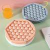 Hexagon Round Ice Cube Tray With Lid Mold For Freezer; 37pcs Sphere Ice Chilling Cocktail Whiskey Tea & Coffee