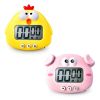 Kitchen Timer; Cute Cartoon Pig Electronic Countdown Timer; LCD Digital