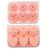 Ice Cube Tray; Rose Flower And Heart Shaped Ice Cube Mold; Food Grade Silicone Ice Ball Maker