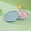 Hexagon Round Ice Cube Tray With Lid Mold For Freezer; 37pcs Sphere Ice Chilling Cocktail Whiskey Tea & Coffee