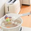 1pc New Multi-functional Large Filter Spoon Kitchen Long Handle With Clip Filter Spoon Household Dumpling Glutinous Rice Ball Colander