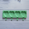 Food Grade Silicone Ice Cream Mold 4 Grids Love-shaped Large Ice-cream Popsicle Mold