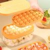 1pc 24 Grids Round Silicone Ice Tray Mold  With Lid Ice Storage Box Tray Tool