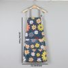 1pc Oil-proof And Waterproof Apron; Floral Pattern Kitchen Cooking Apron With Pocket