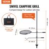 VEVOR Swivel Campfire Grill, Fire Pit Grill Grate over Fire Pits, Heavy Duty Steel Grill Grates