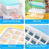 1pc Ice Cube Tray Mold With Lid And Bin; 32-cell Ice Cubes Mold; Ice Tray For Freezer; Ice Freezer Container; Spill-Resistant Removable Lid & Ice Scoo