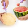 3-in-1 Fruit Digger Fruit Carving Knife Set Cutter Fruit Platter Separator Kitchen Gadgets Watermelon Ice Cream Baller Scoop