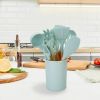 11Pcs Silicone Cooking Utensil Set Heat Resist Wooden Handle
