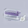 1pc Large Size 32/64 Slots Ice Mold Ice Tray Tray With Lid Ice Delivery Shovel; Creative 2-in-1 Ice Tray