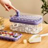 1pc Large Size 32/64 Slots Ice Mold Ice Tray Tray With Lid Ice Delivery Shovel; Creative 2-in-1 Ice Tray