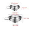 1pc; Thickened Stainless Steel Wide Mouth Funnel