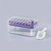 1pc Large Size 32/64 Slots Ice Mold Ice Tray Tray With Lid Ice Delivery Shovel; Creative 2-in-1 Ice Tray Mold And Storage Box One-click For Ice Extrac