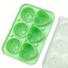 Ice Cube Tray; Rose Flower And Heart Shaped Ice Cube Mold; Food Grade Silicone Ice Ball Maker