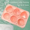 Ice Cube Tray; Rose Flower And Heart Shaped Ice Cube Mold; Food Grade Silicone Ice Ball Maker